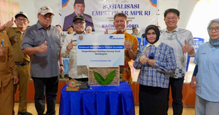 Dihadiri Rachmat Gobel Garudafood Teken MoU Dukung Pertanian Kacang Tanah Di Gorontalo