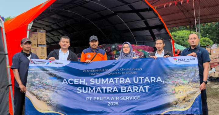 Gandeng JNE  Pelita Air Gratisin Biaya Pengiriman Bantuan Ke Lokasi Bencana