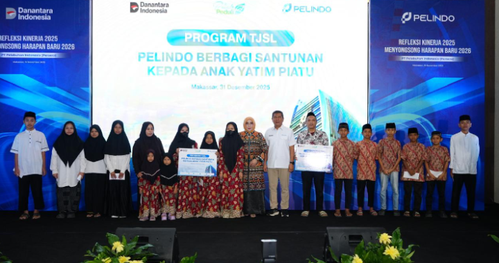 Pelindo Salurkan Santunan kepada 150 Anak Yatim di Makassar