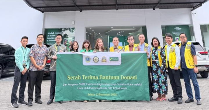 SMBC Indonesia Gandeng Lions Club Salurkan Bantuan di Sumatra Utara