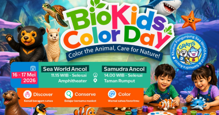 BioKids Color Day Ajak Anak Belajar Cinta Satwa di Ancol